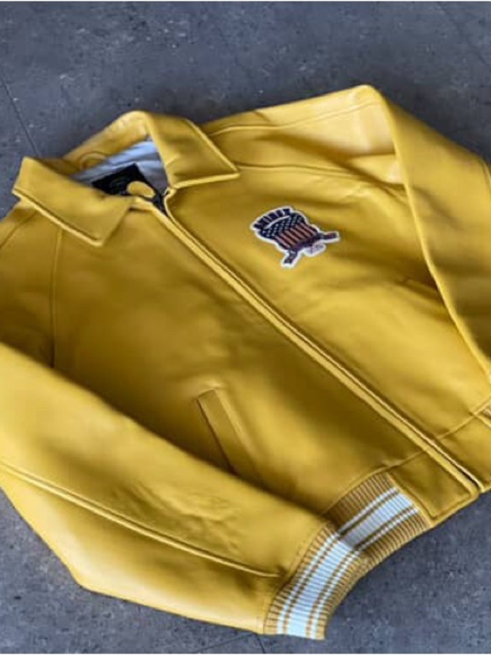 Avirex Sunny Yellow Zip-Front Bomber
